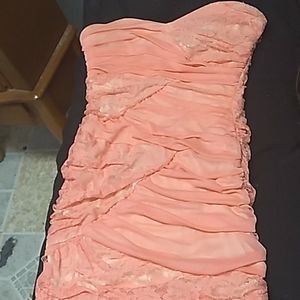 Salmon peach dress